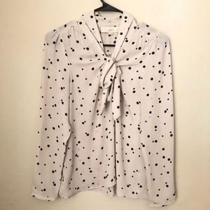 Ann Taylor Loft Polka Dot Blouse